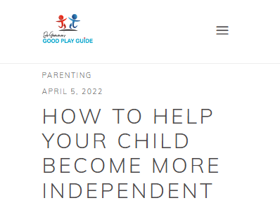 How to help your child become more independent