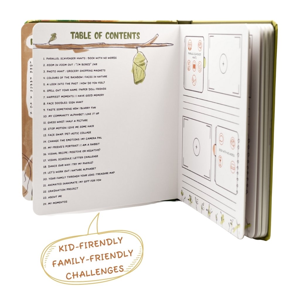 through my lens sprout edition book table of contents 43 kid-friendly family-friendly challenges adventures activities ideas